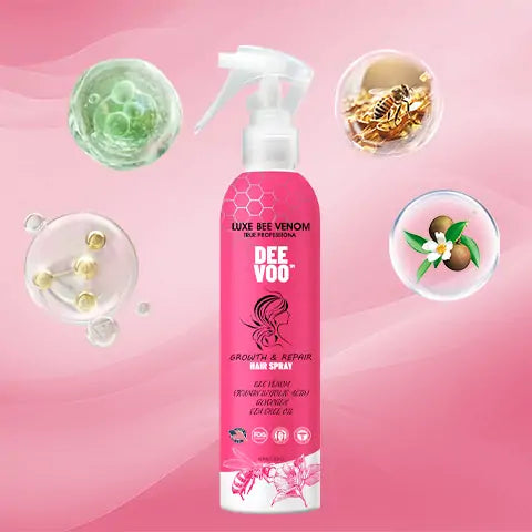 DeeVoo™   Luxe Bee venom Scalp Treatment HairGrᴏᴡth Hair Spray(Hurry, 80% OFF - Only 30 minutes left 🫧)