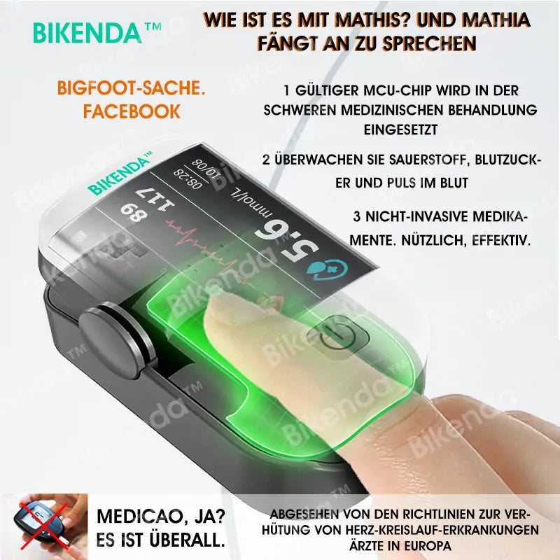 Christmas Promotion-Bikenda™ Next-Generation Intelligent Multifunctional Non-Invasive Laser Blood Glucose Meter [99.9% Accuracy]