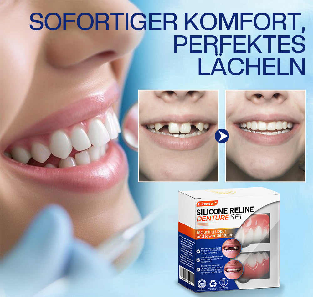 𝐁𝐢𝐤𝐞𝐧𝐝𝐚™ Silikon-Zahnprothesen-Reline-Set (LBA-zertifiziert) - Das beste Geschenk zu Weihnachten🎄🎁