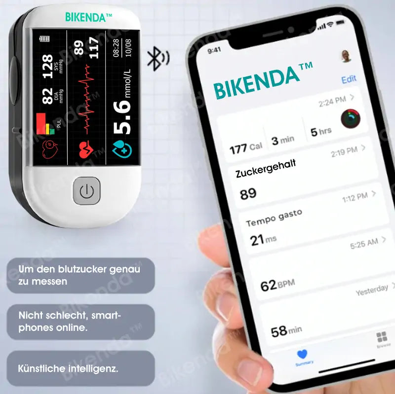 Christmas Promotion-Bikenda™ Next-Generation Intelligent Multifunctional Non-Invasive Laser Blood Glucose Meter [99.9% Accuracy]