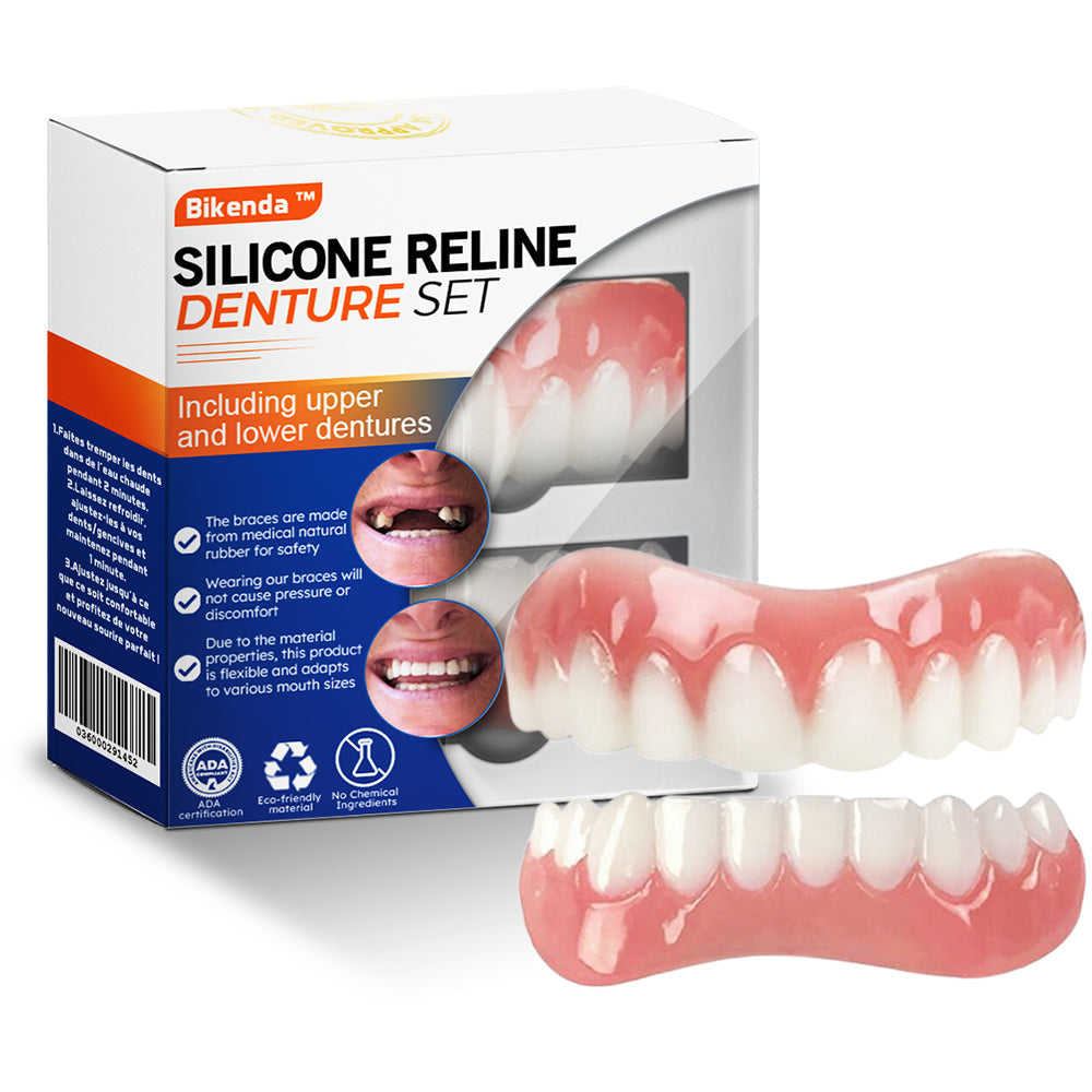 𝐁𝐢𝐤𝐞𝐧𝐝𝐚™ Silikon-Zahnprothesen-Reline-Set (LBA-zertifiziert) - Das beste Geschenk zu Weihnachten🎄🎁