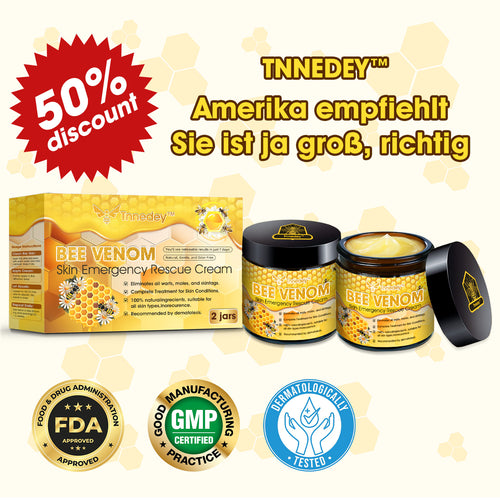 Tnnedey™ Bienengift Haut-Notfall-Rettungscreme (AAD empfohlen) 💆‍♀️ (Expertenempfehlung)