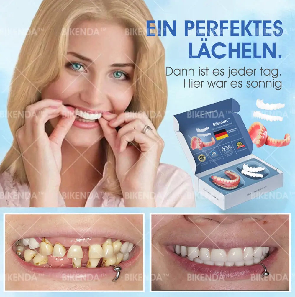 [Offizieller Shop]Bikenda™ Premium Custom Silicone Denture Set (⏰Zeitlich begrenztes Angebot – Nur noch 30 Minuten⏰)