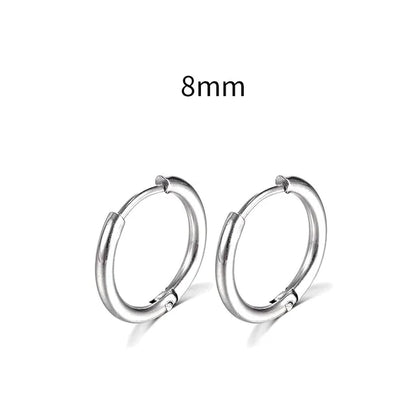 2022 Neue Einfache Edelstahl Gold Kleine Hoop Ohrringe für Frauen Männer Knorpel Ohr Piercing Schmuck Pendientes Hombre Mujer