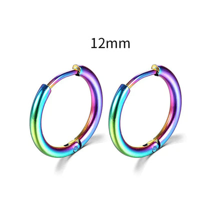 2022 Neue Einfache Edelstahl Gold Kleine Hoop Ohrringe für Frauen Männer Knorpel Ohr Piercing Schmuck Pendientes Hombre Mujer